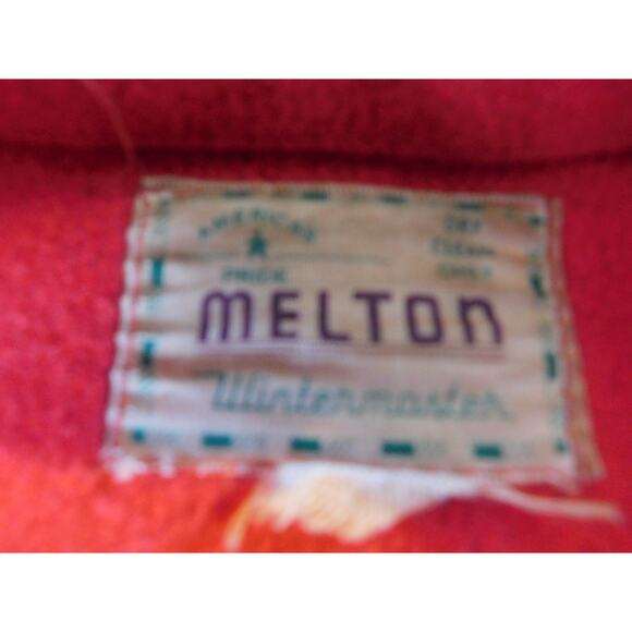 Melton Wintermaster Red Wool Jacket Vintage American Pride - Picture 10 of 10
